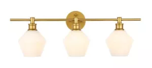Wall Sconce Light Fixture Frosted Glass Shades Bathroom Dining Room Vanity 28 in - Picture 1 of 11
