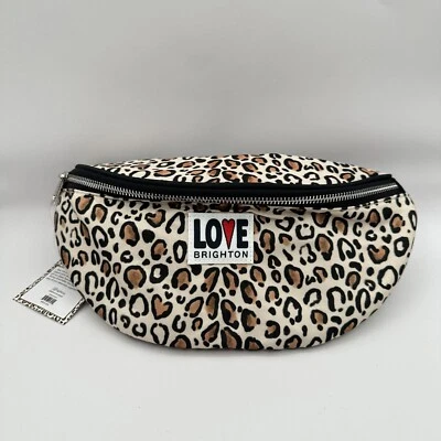 Brighton Wild Cat Belt Bag Womens Brown White Animal Print Modern Travel - Image 1 of 4