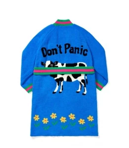 Wiggle Wiggle Don't Panic Lounge Long Bathrobe Night Fluffy Soft Dressing Gown - Picture 1 of 11