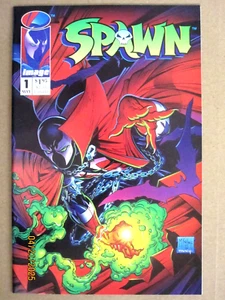 Image Comics Spawn #1 Todd McFarlane 1992 cubierta error tinta negra - Imagen 1 de 9