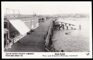 Alte Ryde Pier und elektrisches Eisenbahnterminal Isle of Wight Postkarte - Bild 1 von 2