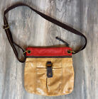 The Sak Multicolor Patchwork Soft Pebble Leather Zipper Over Purse Crossbody Bag