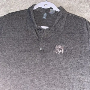 NFL Men’s Medium Heather Gray Polo Shirt Apparel Style Peak M NWT Football - Picture 1 of 12