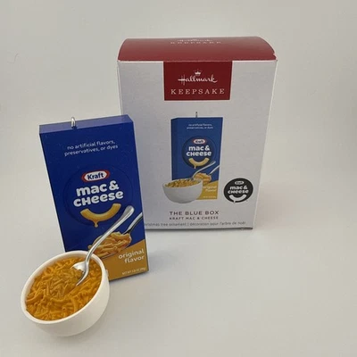 Hallmark Keepsake 2025 Blue Box Mac and Cheese Macaroni Ornament