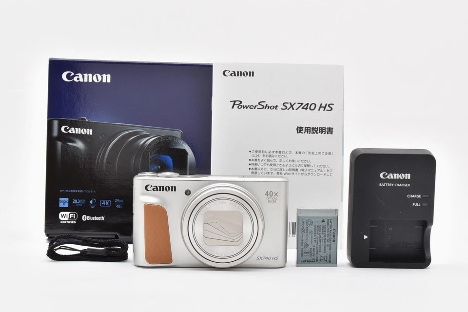 Exc+++ Canon PowerShot SX740 HS Compact Digital Camera 20.3MP Silver わ36 - Image 1 of 4