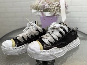 Maison Mihara Yasuhiro Women’s Shoes Black White Classic Low Tops Size 38 - Picture 1 of 13