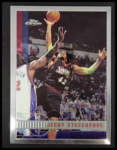 1998 Topps Chrome Jerry Stackhouse 204 Philadelphia Sixers NBA Card - Picture 1 of 10