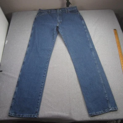 Мужские джинсы Wrangler 38x36 синий оригинальный крой George Strait ковбойские вестерн - Изображение 1 из 4