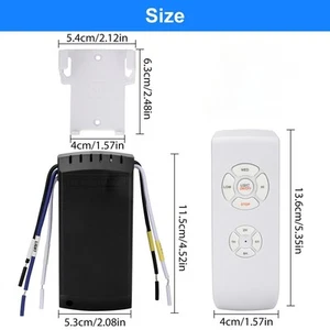 Universal Ceiling Fan Lamp Light 15M Timing Wireless Remote Control Receiver Kit - Picture 1 of 13