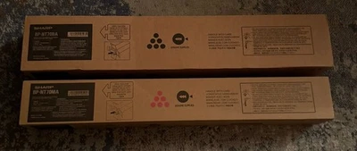 Nuevo Lote de 2 Cartuchos de Tóner Sharp BP-NT70 Negro/Magenta OEM/CAJAS SELLADAS Foto 1 de 3