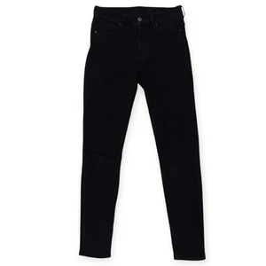 Jeans para mujer COS 27 tiro alto calce ajustado pierna corta denim negro - Imagen 1 de 10