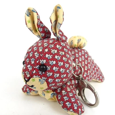 Authentic Salvatore Ferragamo Rabbit motif key ring silk [Used] - Image 1 of 4