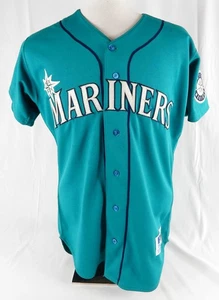 1990s Mens Seattle Mariners Alex Rodriguez #3 Authentic Teal Jersey Russell 7 - Picture 1 of 12