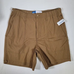 Old Navy Herren Medium neu mit Etikett 7" Schrittlänge Tech vorne flach khaki Stretch Golfshorts - Bild 1 von 9