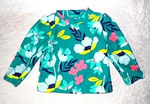 CARTER'S SIMPLE JOYS LONG SLEEVED GREEN FLORAL SWIM SHIRT Size 3 to 6 Mos. - Picture 1 of 3