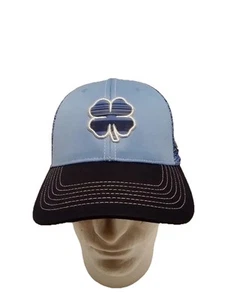 Black Clover Adjustable Back Mesh Hat Black/Light Blue/Royal Blue Stripes 8683 - Picture 1 of 6