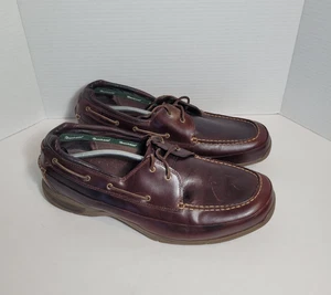 Dunham Captains Zapatos de Barco de Cuero Marrón con Cordones Puntera Sin usar, para Hombres Talla 15 2E - Imagen 1 de 10