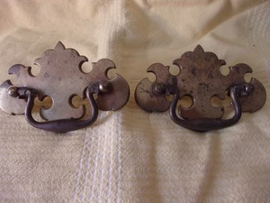 2 Vintage KBC Keeler Gold Tone 4 1/2" Drawer Pulls Mid Century - Picture 1 of 6