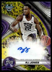 2024-25 Bowman University Best Yellow Lazer Auto RJ Jones 44/75 #M24-RJJ - Picture 1 of 2