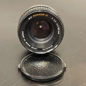 Minolta MD Rokkor-X 50mm f/1.7 Prime Lens with Caps - Picture 1 of 9