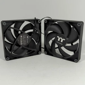 2x Ventilateurs Brushless Thermaltake 140mm Noir de La Tour 300 TT-1425 A1425L12S - Photo 1/7