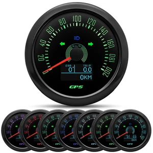 Waterproof 85MM GPS Speedometer with GPS Antenna 7Color Backlight 12V24V for Car - Foto 1 di 25