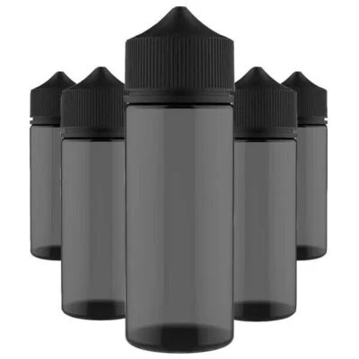 MARKENLOS 5x Chubby Gorilla Liquidflaschen leer schwarz mit Deckel 60ml 100ml 120ml
