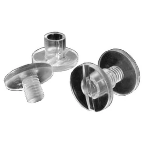 Postes de tornillo de plástico transparente de cabeza grande de 1/8" encuadernación de tornillos de Chicago - Imagen 1 de 1