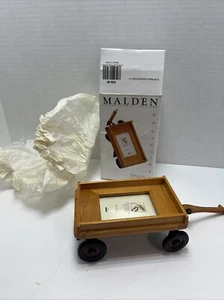 NIB Wooden Wagon Picture Frame WHEELS FUNCTION-WILL STAND OR SIT New in Box - Picture 1 of 3