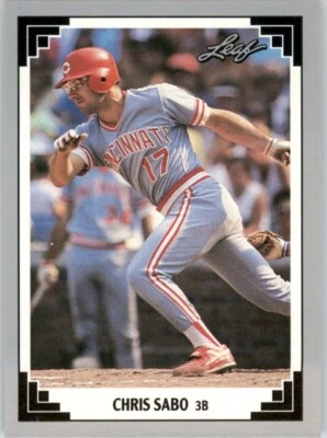 1991 Leaf Chris Sabo Cincinnati Reds #65 - Image 1 of 2
