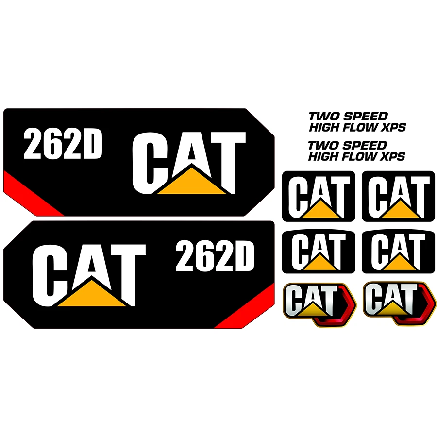 Kit de decalques adesivos 262D CAT minicarregadeira - FRETE GRÁTIS - Imagem 1 de 1