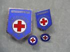 Lot 4 insignes anciens Secouriste Croix Rouge Française CRF Seconde Guerre