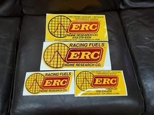 Vintage Racing Sticker Pack 4 ERC LARGE RACING FUELS ENGINE RESEARCH Stickers - Picture 1 of 5