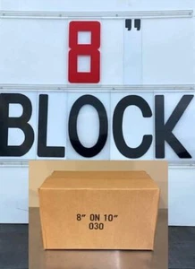 Insegna Flessibile da Esterno Stile Blocco Lettere | 8" su 10" Nero/Rosso | 300 ct - Foto 1 di 6