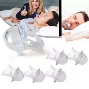 1pc Anti Snoring Tongue Device Silicone Sleep Apnea Aid Stop Noise Sleeve AONE - Picture 1 of 12
