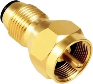 Propane Refill Adapter Universal For Disposable Small Propane Bottle Solid Brass - Picture 1 of 3