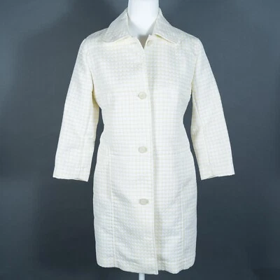 Chaqueta Yansi Fugel Acolchada/Punto Elevado Patrón Botón-Frente Abrigo Amarillo 6 Foto 1 de 4