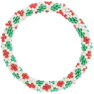 Aid Through Trade Roll-On® Bracelet "Mistletoe" Glass Beads ~Nepal~ - Picture 1 of 2