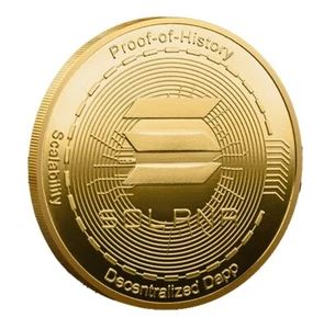 Moneda SOL Criptomonedas Criptomoneda Solana Token Físico Recuerdo - 2 Piezas - Imagen 1 de 4