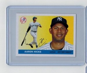 2020 Topps Archives Aaron Hicks 1955 Mini SP #55M-28 Yankees