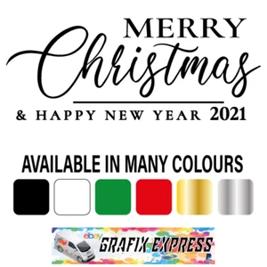 Merry Christmas Window Stickers Decals Gift Wreath Wall XMAS Home Shop Decor N1 - Picture 1 of 6