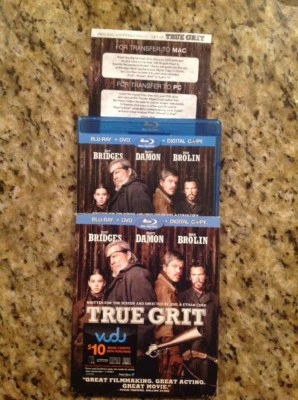 True Grit (Blu-ray/DVD, 2011, 2-Disc Set,Digital Copy)Authentic US Release - Image 1 of 4