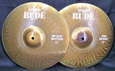 Paiste Rude 13" Hi Hat Cymbals/New-Warranty/Model # CY0001129913/Custom Shop!