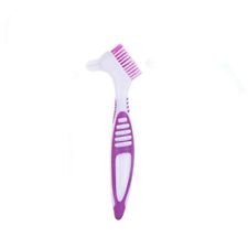 Oral Care Tool Ergonomic Rubber Multi-Layered Cleaning Bristles Denture