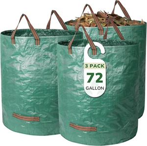 72 Gallon Reusable Yard Waste Bag, Heavy Duty, Upright Lawn Bags with 4 Reinforc - Picture 1 of 12