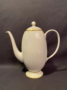 Franciscan China Palomar Light Gray Gold Trim Tea Pot Kettle - Picture 1 of 9