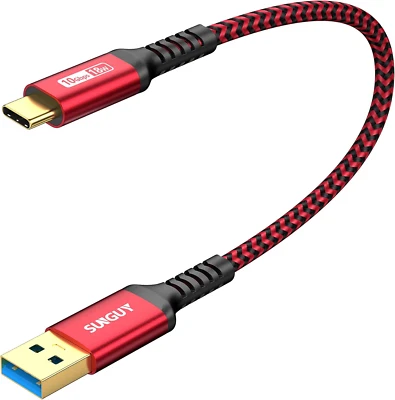 10Gbps Android Auto USB Cable 1FT, 3A USB C 3.1 Gen2 Cable Data Transfer, USB C  - Image 1 of 4