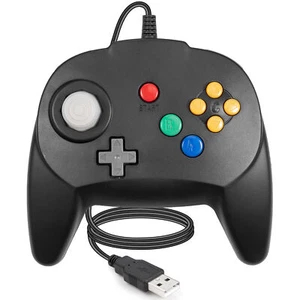 Classic Retro 64 N64 Classic Wired USB Controller Gamepads for PC Mac Raspberry - Afbeelding 1 van 8