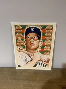 MICKEY MANTLE BRAD DAVIS PRINT 14" x 11” LIMITED EDITION /25 SSP - Picture 1 of 3
