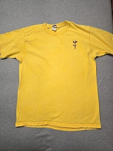 Disney Shirt Womans Large Yellow T Shirt Embroidered Tigger Casual Short Sleeve - Picture 1 of 18